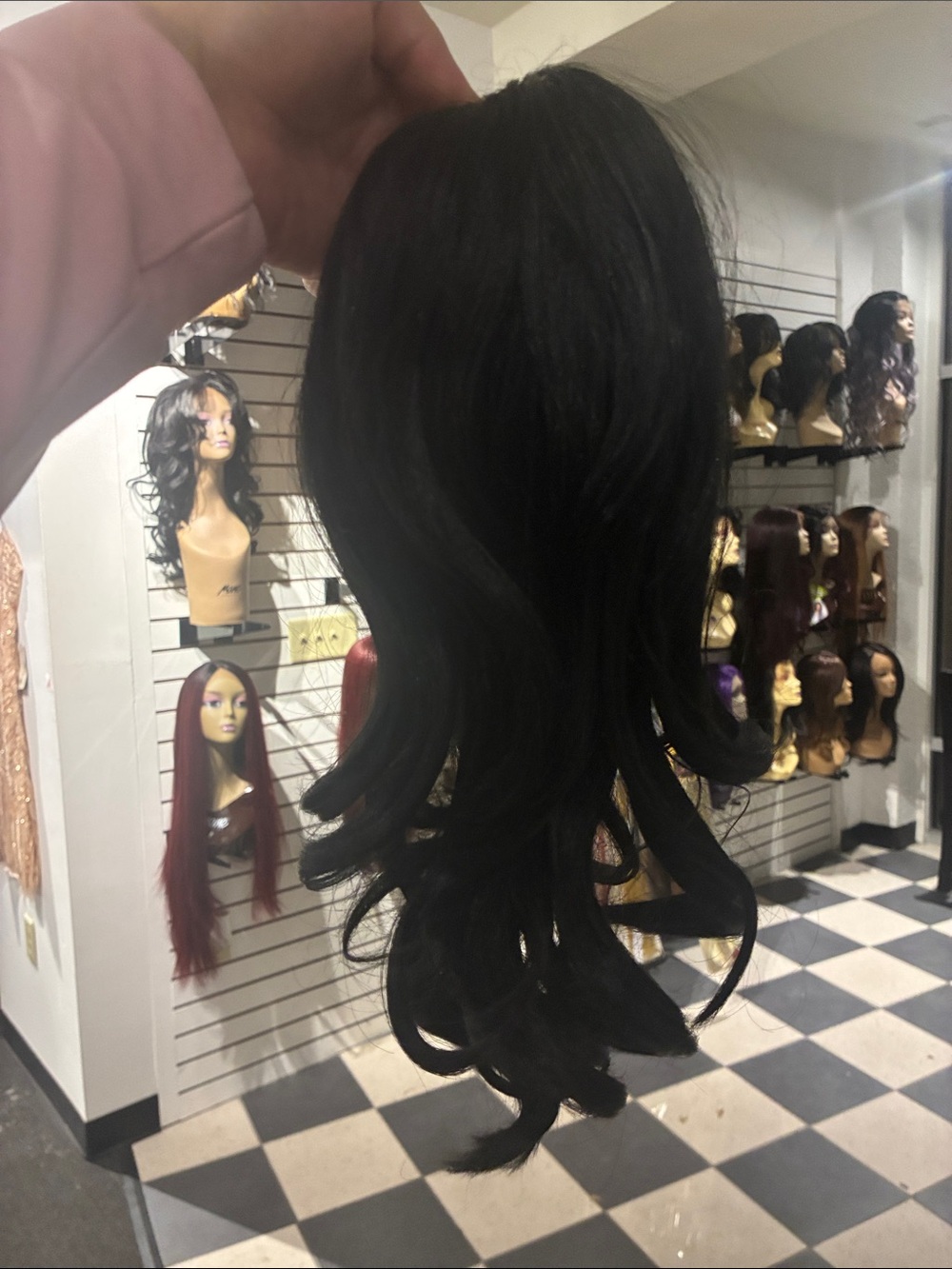 Black layered ponytail